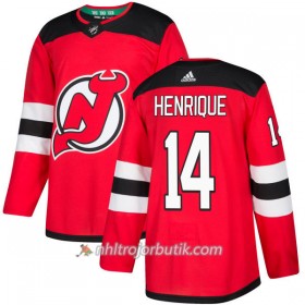 Män Ishockey New Jersey Devils Tröja Adam Henrique 14 Adidas 2017-2018 Röd Authentic